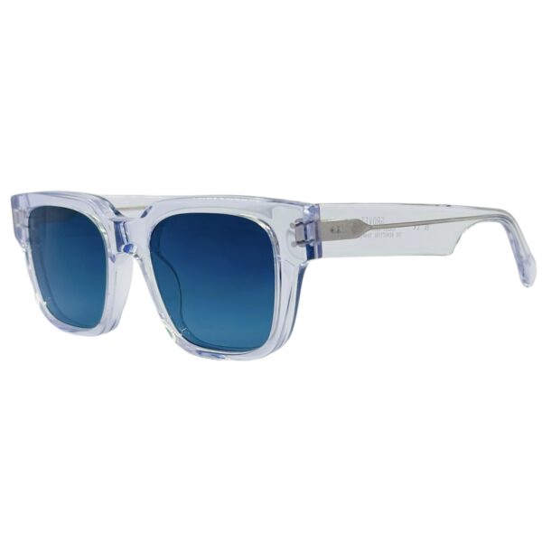 gafas monturas sol kaleos groves cuadrado acetato rectangular transparente azul degradado optica hermo