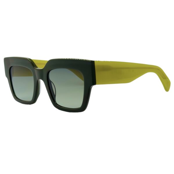 gafas monturas sol kaleos simone cuadrado acetato verde olivo verde translucido verde degradado optica hermo