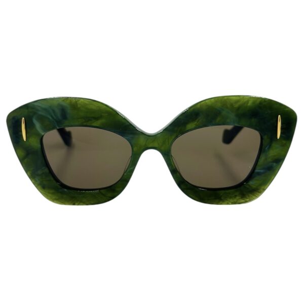 gafas monturas sol loewe lw40127i mariposa acetato verde bosque marmolado gris uniforme optica hermo