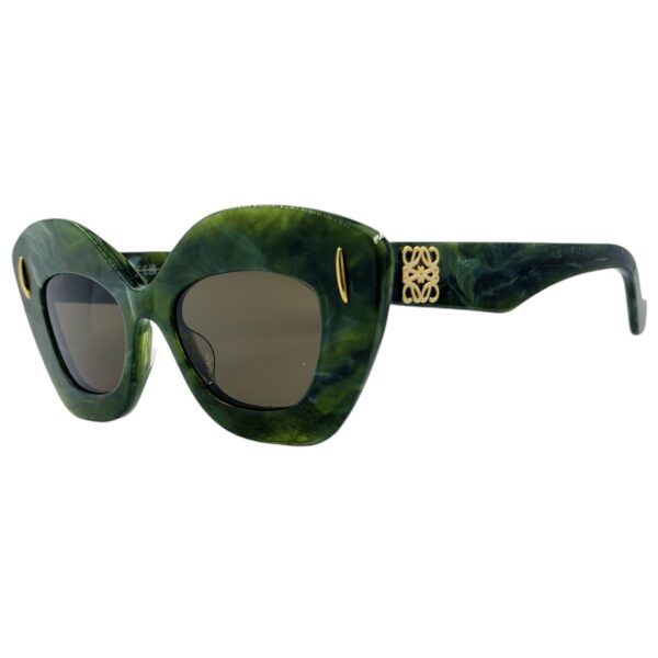 gafas monturas sol loewe lw40127i mariposa acetato verde bosque marmolado gris uniforme optica hermo