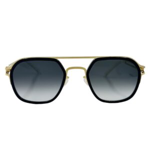 gafas monturas sol mykita decades leeland acero inoxidable liviano acetato delgado doble puente dorado negro gris degradado optica hermo