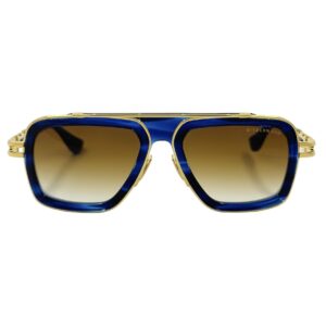 gafas monturas sol dita lnx-evo acetato cuadrado titanio rectangular azul remolino dorado oro optica hermo